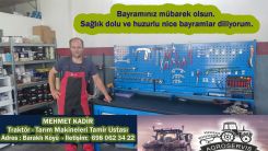 Traktör ve tarım makineleri tamir ustası Mehmet Kadir kurban bayramınızı kutlar