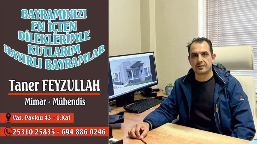 Mimar-Mühendis TANER FEYZULLAH bayramınızı kutlar