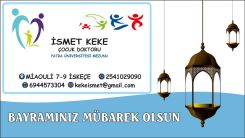 Çocuk Doktoru İsmet KEKE'den bayram kutlaması 