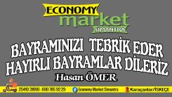 Simantra'da hizmet veren ECONOMY MARKET sahibi Hasan ÖMER hayırlı bayramlar diler 