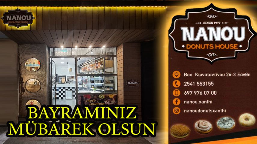 "NANOU DONUTS HOUSE" Kurban Bayramınızı tebrik eder 