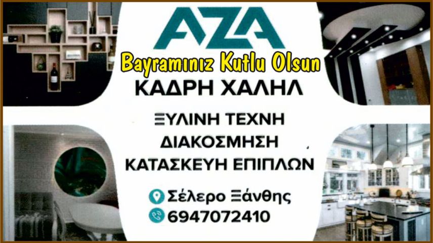 AZA Marangoz ve Mobilyacılık Kurban Bayramınızı Kutlar