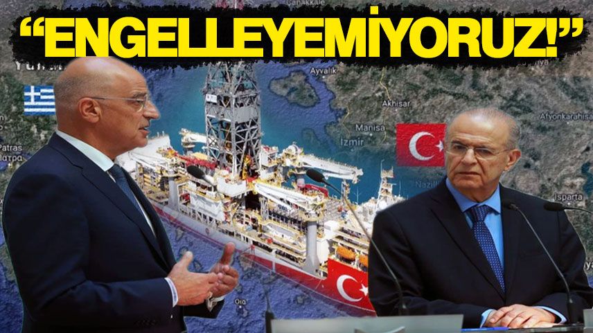 Dendias'ın Kıbrıs ziyaretinde Türkiye itirafı: Engelleyemiyoruz!