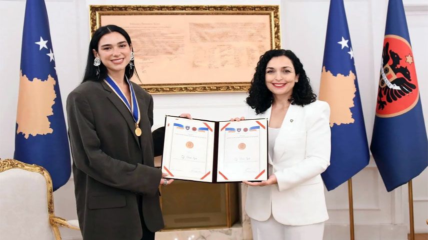 Dua Lipa'ya 'Kosova Fahri Büyükelçisi' unvanı verildi