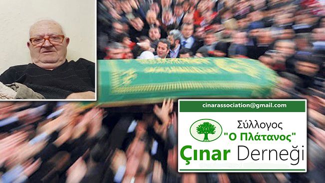 Çınar Derneği'nden Necat Ahmet'e başsağlığı mesajı