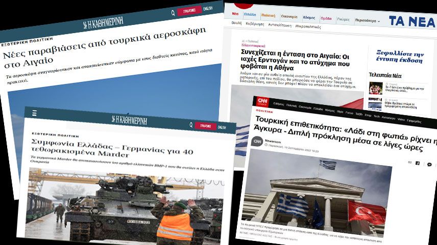 Yunanistan'da hafta sonu gazete ve televizyonların manşetleri Türkiye oldu