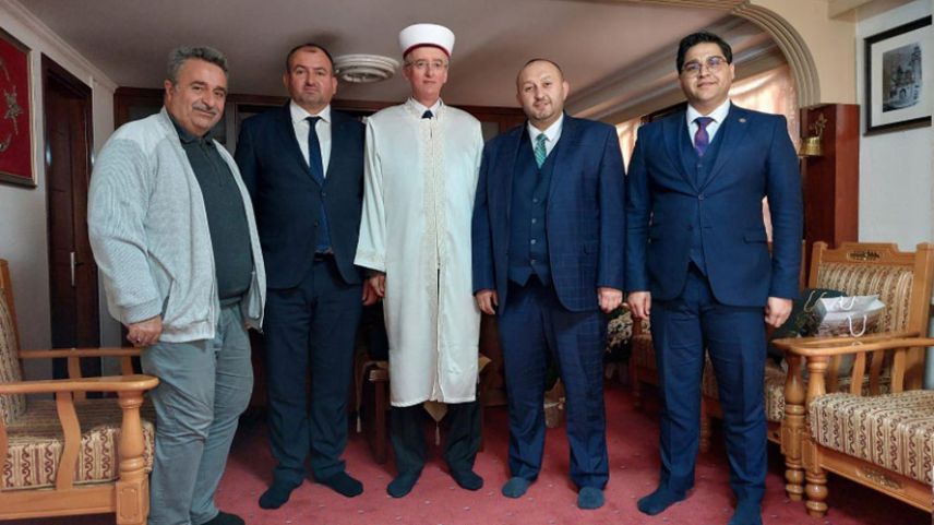Bulgaristan Başmüftülüğü Heyeti İskeçe Müftüsü Mustafa Trampa’yı ziyaret etti