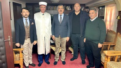 Tekirdağ Namık Kemal Üniversitesi Rektörü İskeçe Müftüsü Mustafa Trampa’yı ziyaret etti