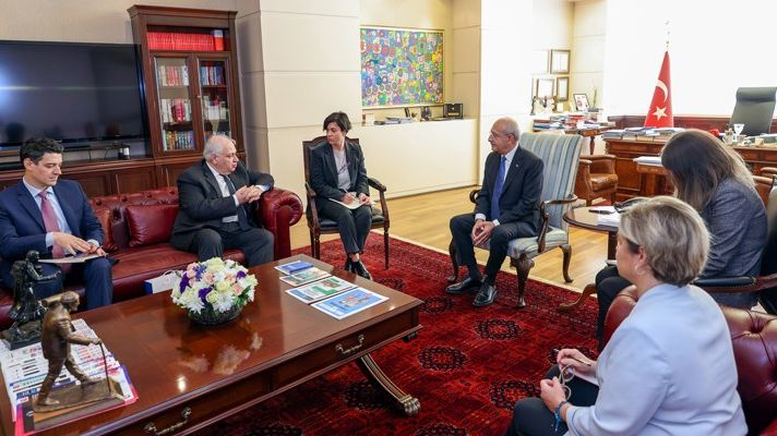 Kılıçdaroğlu, Yunanistan'ın Ankara Büyükelçisi Lazaris'i kabul etti
