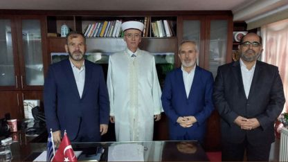 Konya, Edirne ve Karaman müftülerinden İskeçe Müftüsü Mustafa Trampa’ya ziyaret