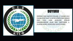 DEB Partisi 6. Olağan Genel Kurulu yarın yapılacak