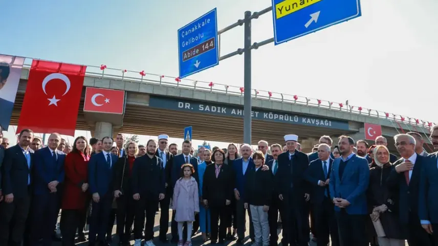 Keşan girişindeki köprülü kavşağa Dr. Sadık Ahmet ismi verildi