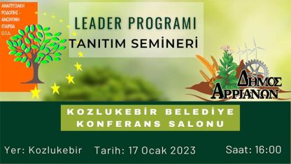 Kozlukebir'de Leader Programı Tanıtım Semineri düzenlenecek