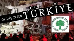 Çınar Derneği'nden Türkiye'ye "geçmiş olsun" mesajı