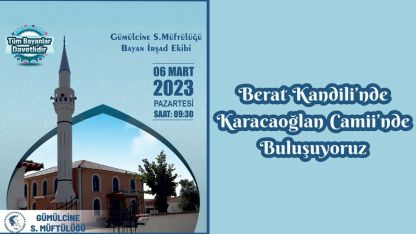Berat Kandili Karacaoğlan Camii'nde kutlanacak
