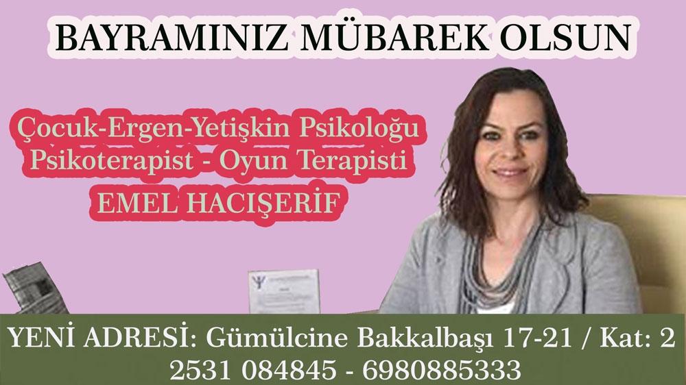 Çocuk, Ergen, Yetişkin Psikoloğu Emel Hacışerif'ten bayram mesajı
