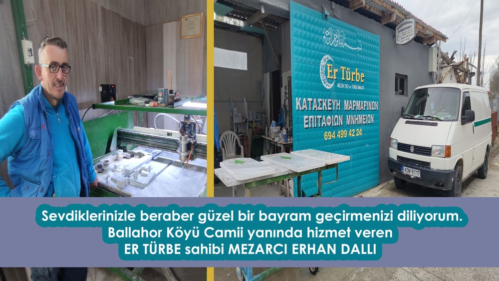 ER TÜRBE sahibi MEZARCI ERHAN, sizlere güzel bir bayram diliyor