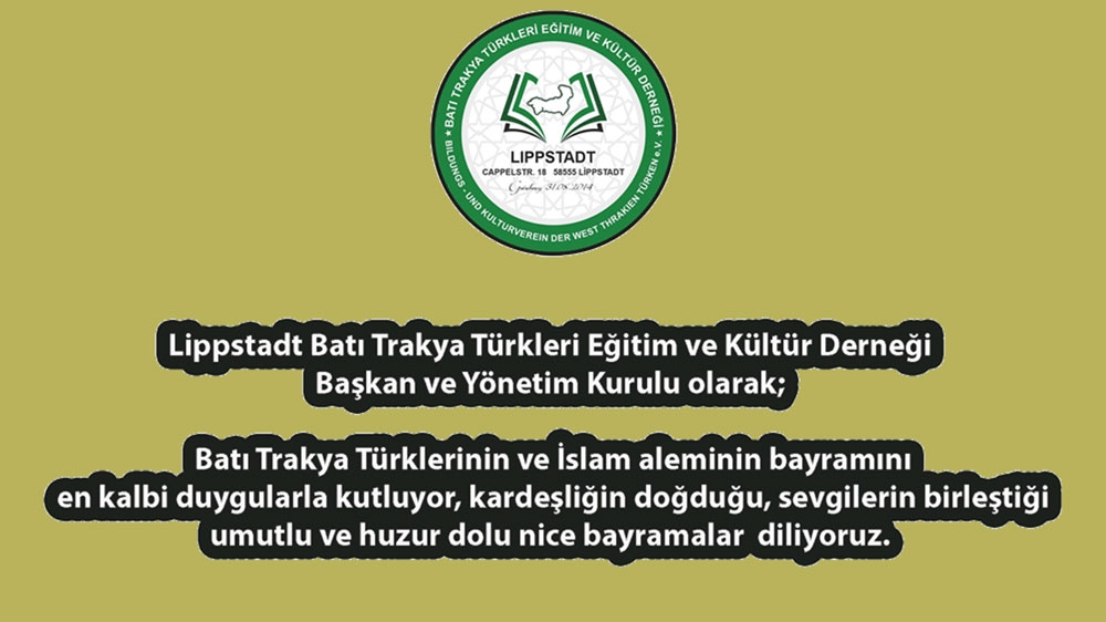 LİPPSTADT Derneği Yönetimi, soydaşlarımızın bayramını kutlar