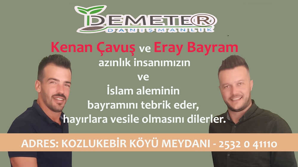 DEMETER Danışmanlık Ofisi'nin genç ortaklarından bayram mesajı