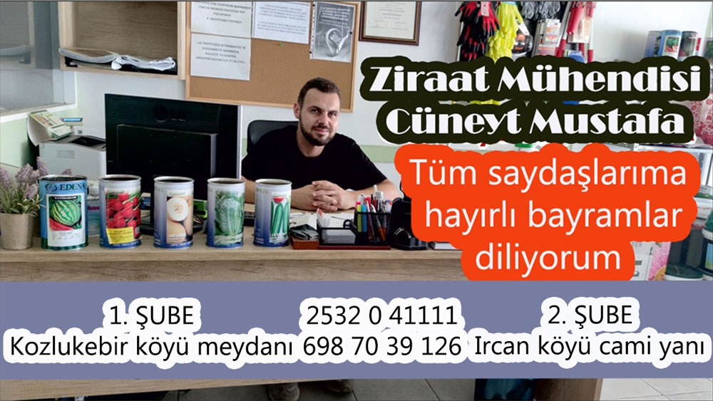 Ziraat Mühendisi Cüneyt Mustafa, bayramınızı kutlar