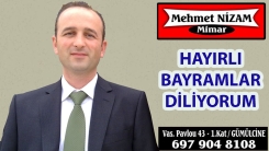 Mimar MEHMET NİZAM, bayramınızı tebrik eder