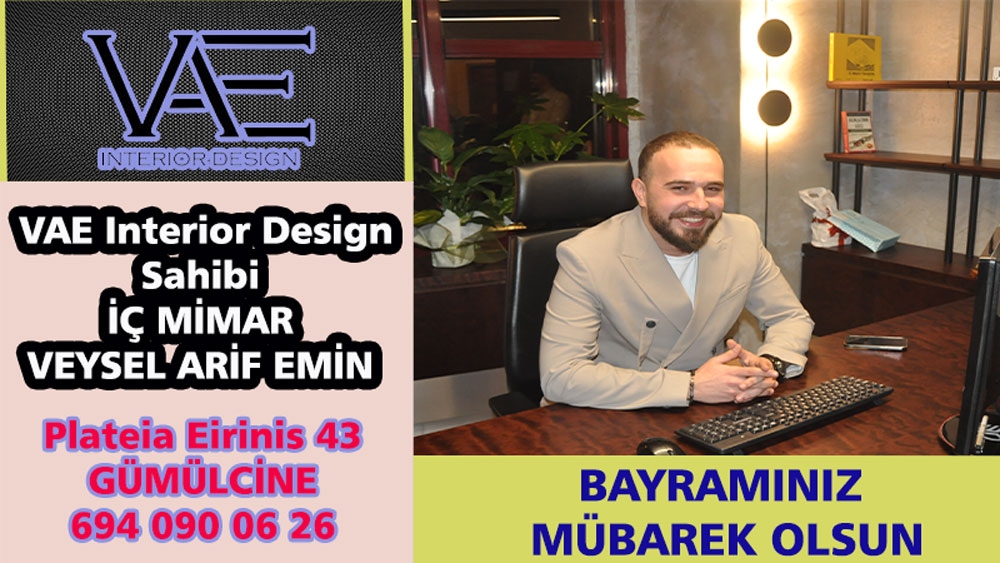 İç Mimar VEYSEL ARİF EMİN'den bayram mesajı