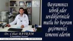 İç Hastalıkları Uzmanı Dr. Cihat BAYRAM Ramazan bayramınızı kutlar