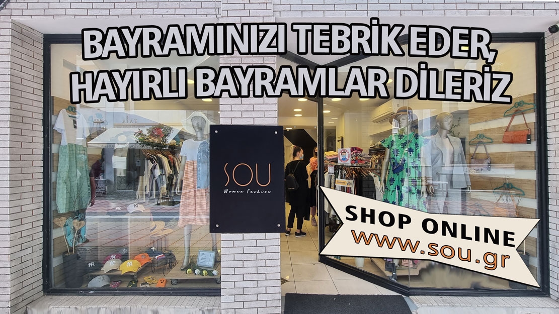 "SOU" giyim mağazası sahibi ve çalışanları hayırlı bayramlar diler
