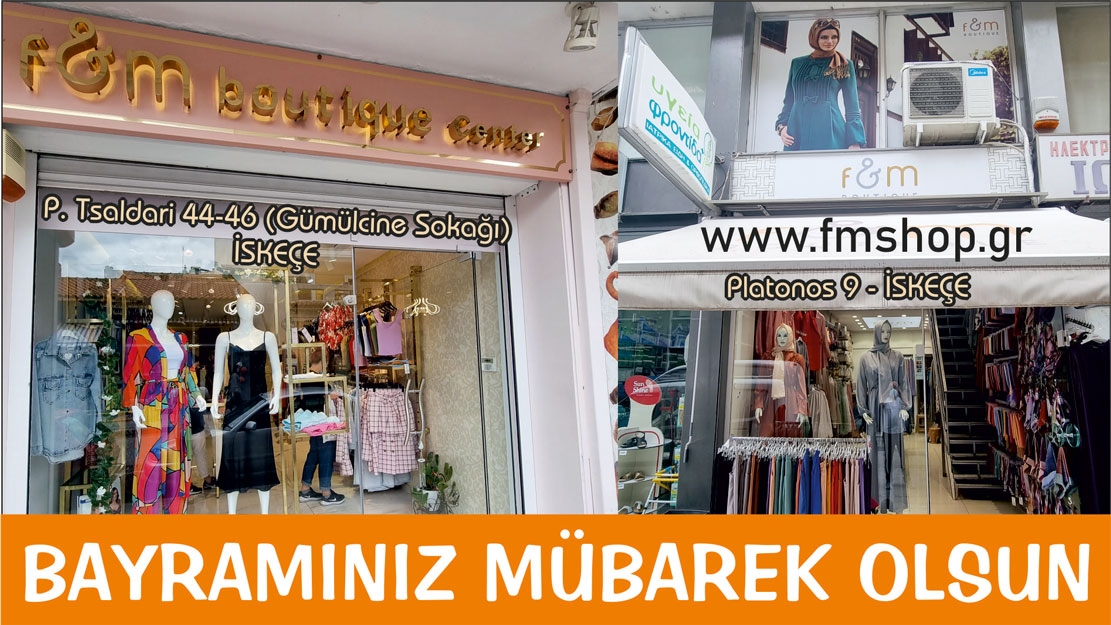 'F&M Butik' giyim mağazaları hayırlı bayramlar diler