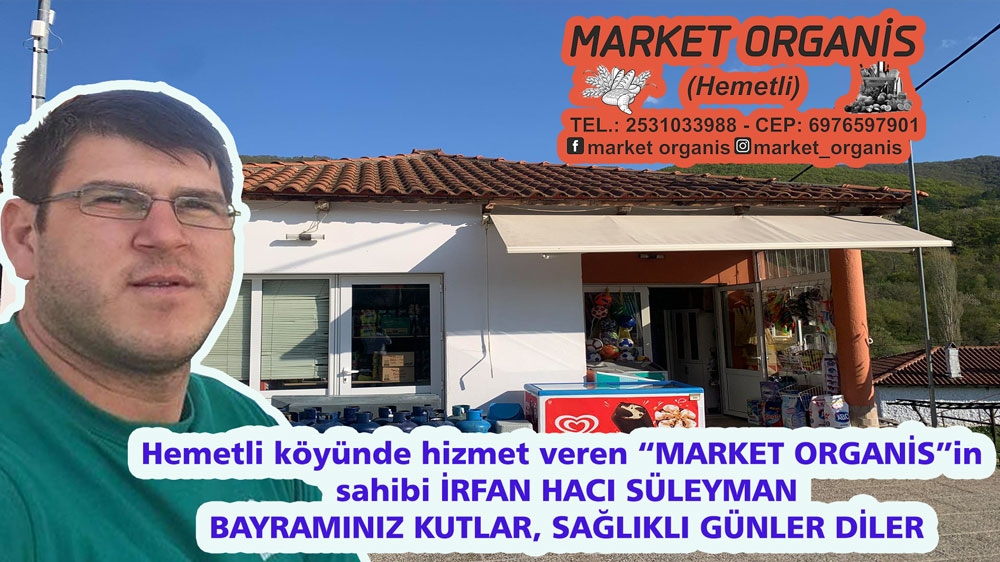 MARKET ORGANİS sahibi İrfan'dan bayram tebriği