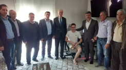 Müftü Trampa genç kazazede Aycan’ı ziyaret etti