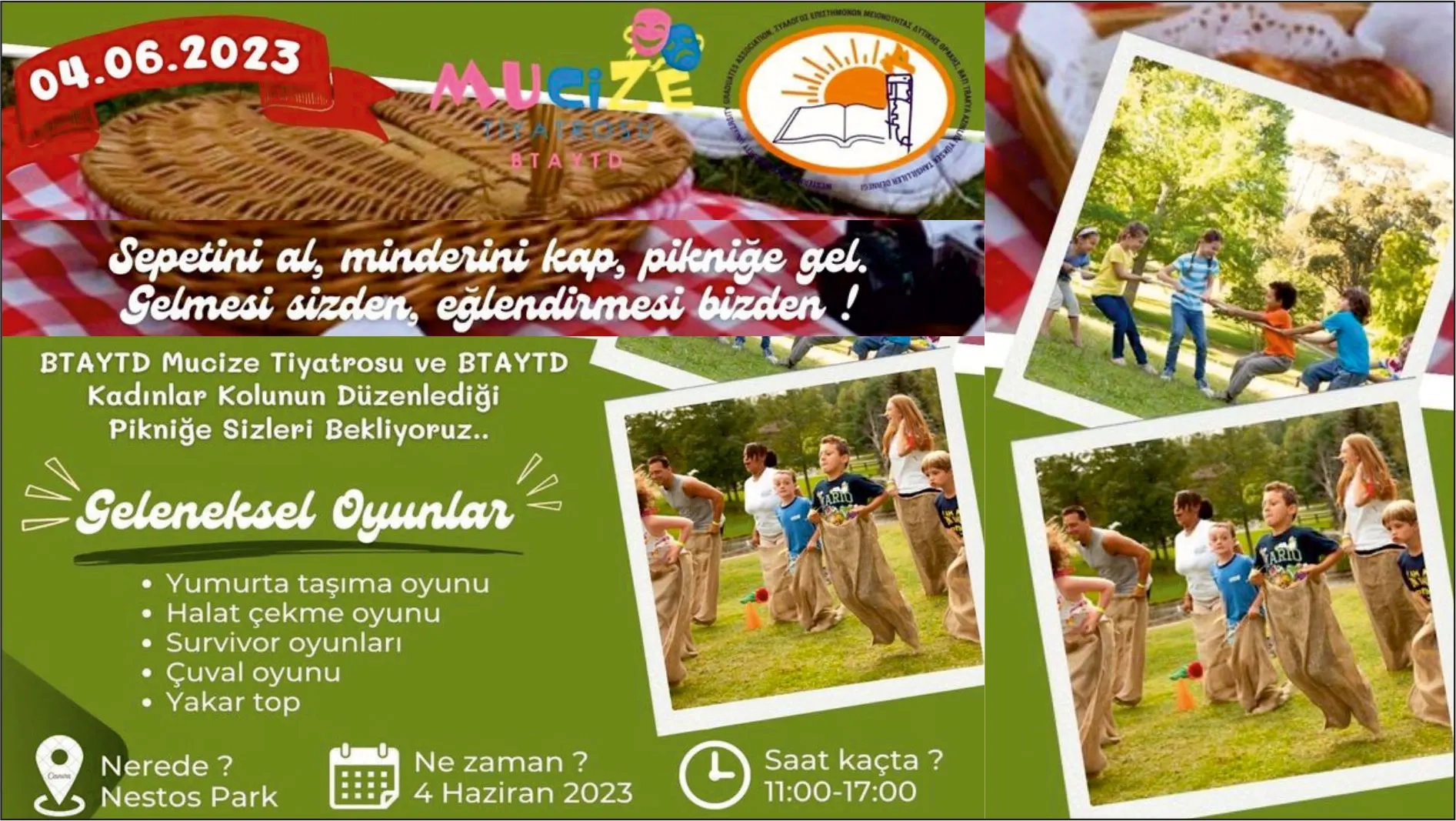 Mucize Tiyatrosu’ndan pikniğe davet! “Sepetini al, pikniğe gel”