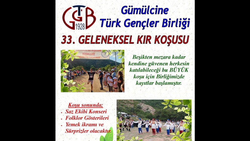 GTGB Geleneksel Kır Koşusu için kayıtlar başladı
