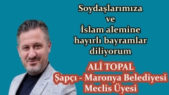 Muhasebeci Ali Topal, hayırlı bayram diler