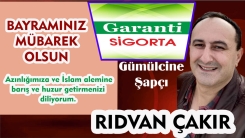 Muhasebeci - Sigortacı Rıdvan Çakır'dan bayram kutlaması