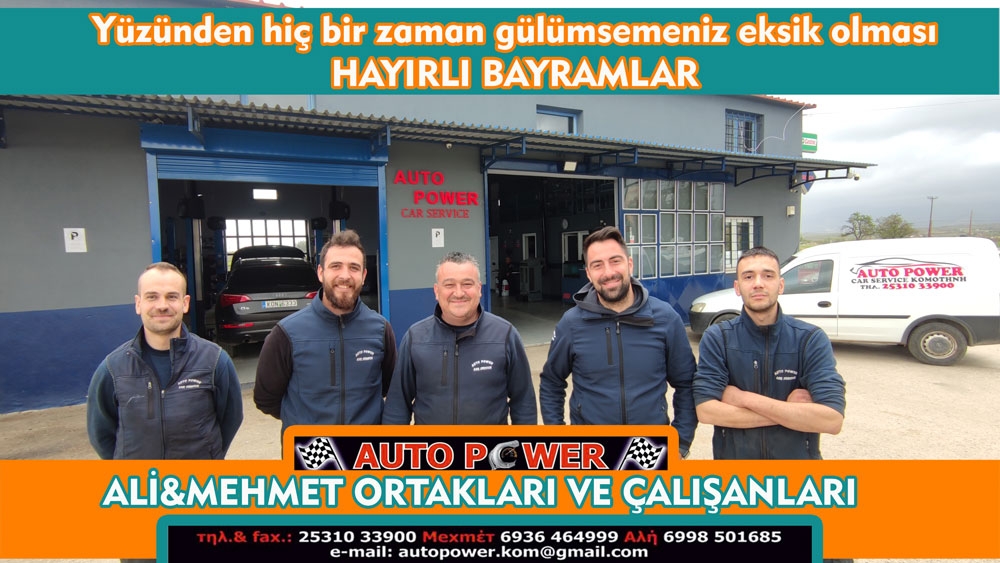 AUTO POWER Tamirhanesi ekibinden bayram mesajı