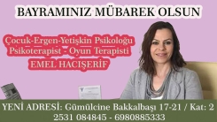 Bir çok uzmanlığı sahip Psikolog EMEL HACIŞERİF'ten bayram mesajjı