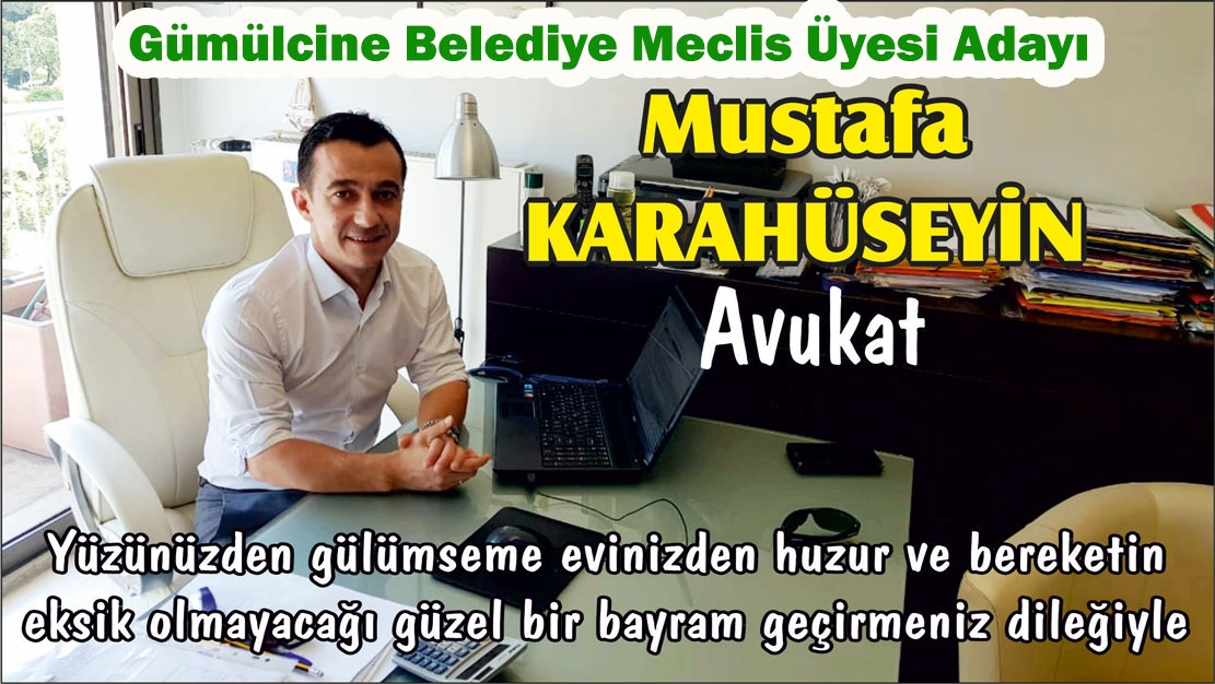 Avukat Mustafa Kara Hüseyin bayramınızı kutlar