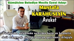 Avukat Mustafa Kara Hüseyin bayramınızı kutlar