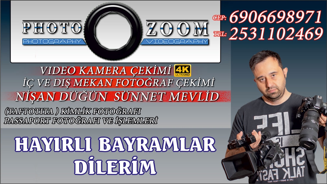 FOTO ZOOM FOTOĞRAFÇILIK sahibi Nurullah Ali Çavuş'tan tebrik