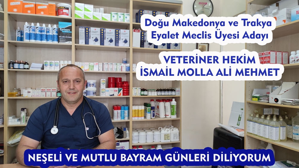 Veteriner Hekim İsmail Molla Ali Mehmet'ten bayram kutlaması