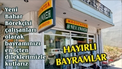 "İ Nea Aniksi" börekçisi ve çalışanlarından bayram kutlaması