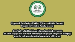 LİPPSTADT Derneği'nden Kurban Bayramı mesajı