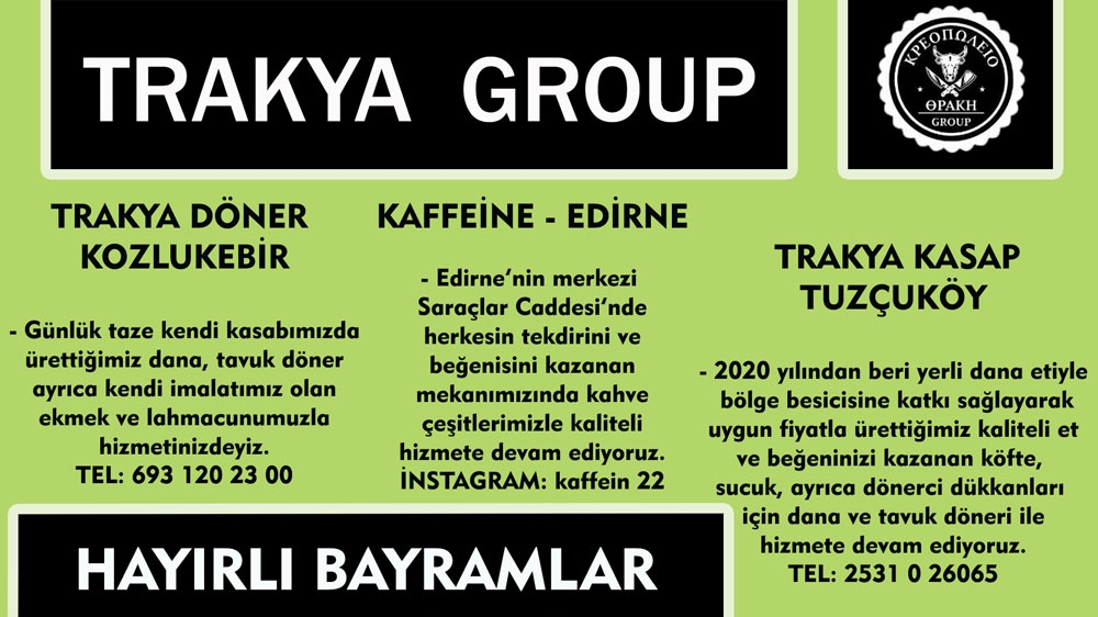 TRAKYA GROUP ailesi ve çalışanlar bayramınızı kutlar