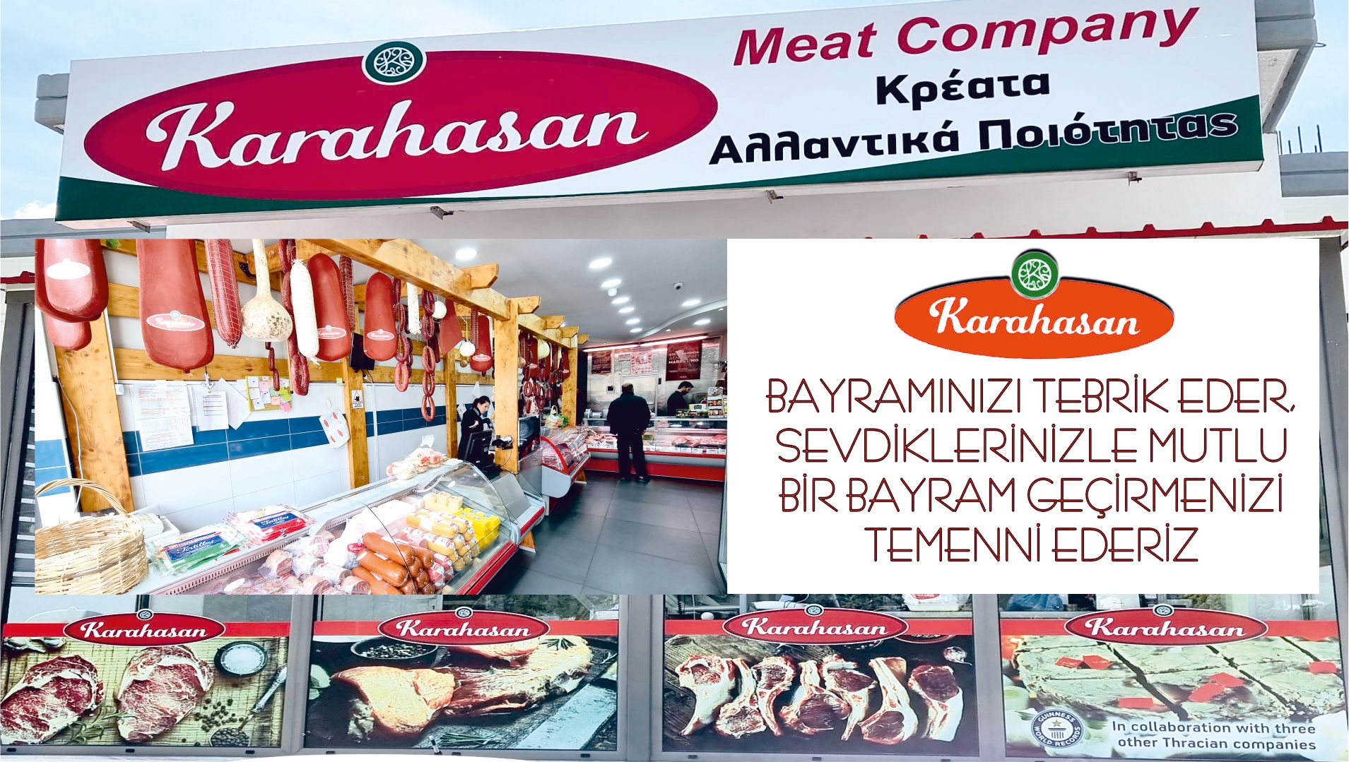 Karahasan Et Ürünleri sahibi ve çalışanları bayramınızı tebrik eder