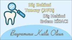 Diş Hekimi Tuncay Çavuş ve Erdem Kiracı Kurban Bayramınızı kutlar 