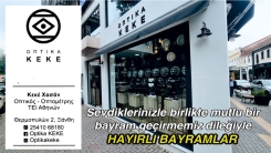 KEKE Optik mağazası sahibi Hasan KEKE bayramınızı kutlar 