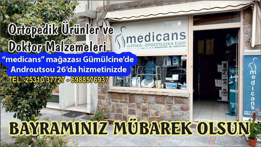 MEDİCANS Ortopedik Ürünler satış merkezi bayramınızı kutlar