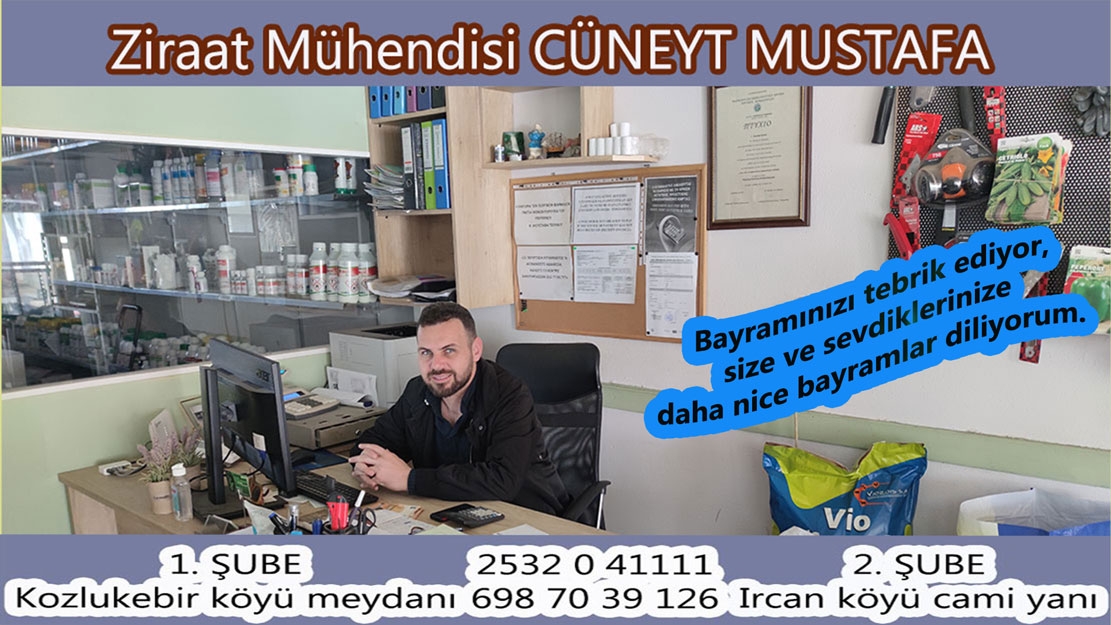 Ziraat Mühendisi Cüneyt Mustafa, kurban bayramınızı kutlar
