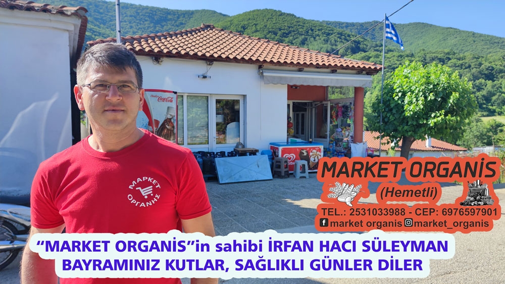 MARKET ORGANİS'in sahibi İrfan, bayramınızı kutlar
